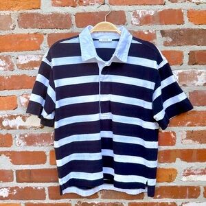 AYR Navy and White Striped Short Sleeve Tee